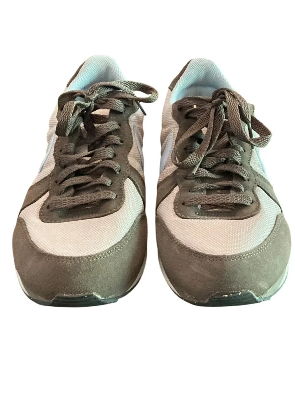 Women's NIKE Internationalist Running Shoes Gray / Light Blue Size 9.5 / 9 1/2